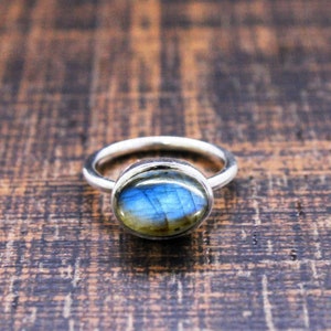 Natural Rainbow Moonstone Ring, 925 Sterling Silver Statement Ring, Moonstone Jewelry,Handmade Jewelry, Moonstone Women Ring, Ring For Her
