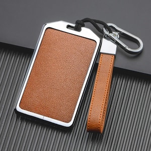 BRADOO-Car Key Holder Card Case Leather Compatible for Tesla