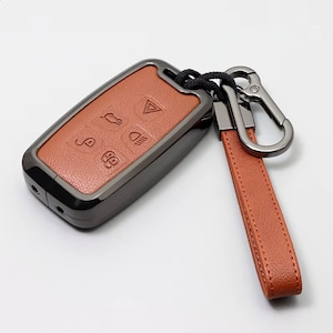 Customizable Leather & Aluminum Key Fob Cover Set for Land Rover/Jaguar key fobs