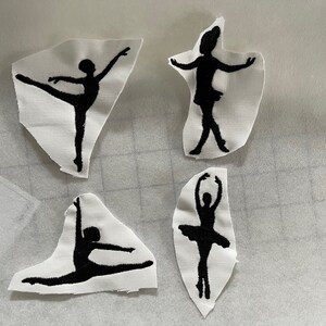 Ballerina Silhouette Embroidery design 4 pack