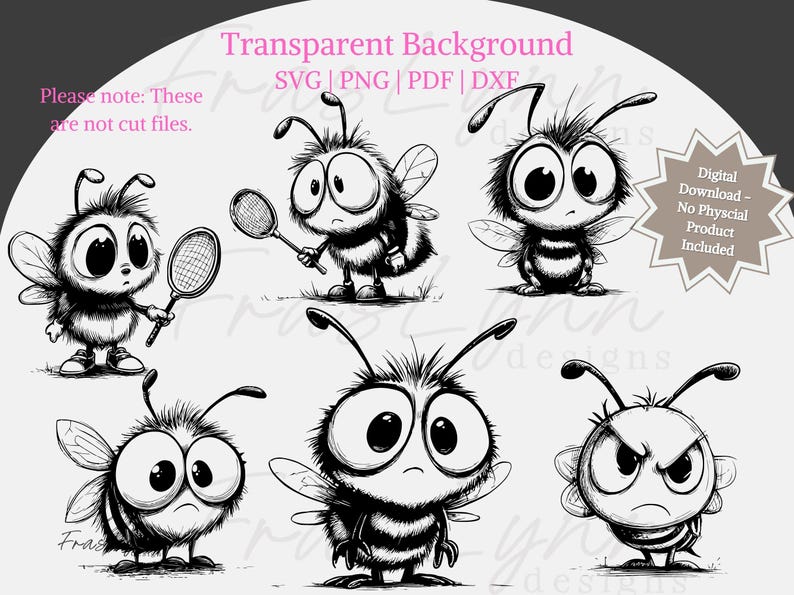 Bee SVG Bundle, Png, Pdf, and Dxf Files, Instant Download, Laser ...