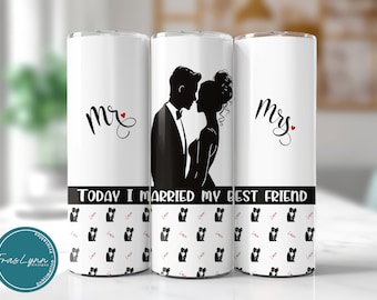 Wedding Tumbler Wrap, 20oz Skinny Straight Tumbler, Digital Download, Beautiful Wedding Sublimation Design