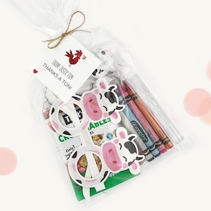 Farm Theme Party Favors | Animal Theme Party Goody Bags | Barnyard Birthday Made Goodie Bags | Event Gifts | Pre-assembled Favor Bag