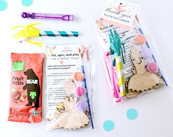 Ballerina Party Favor Bag | Dancer Birthday Party | Party Favors for Kids|  Make Your Own Ballerina Activity Kit | Birthday Goodie Bags