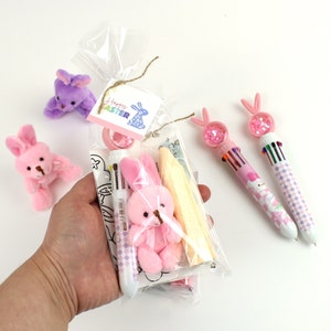 Kid&#39;s Easter Party Favor Bag with Bunny Goodies, Stuffers & Handouts
