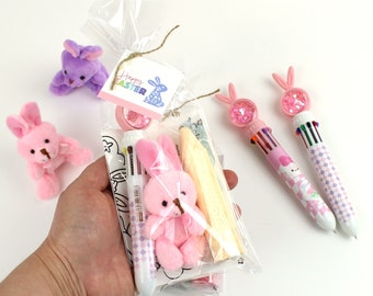 Kid's Easter Party Favor Bag with Bunny Goodies, Stuffers & Handouts