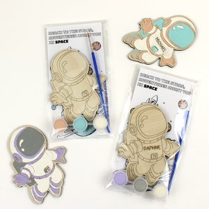Personalisiertes Astronaut Paint Party Favor Kit: Weltraumaktivität