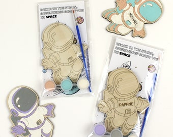 Personalized Astronaut Paint Party Favor Kit: Space Theme Activity