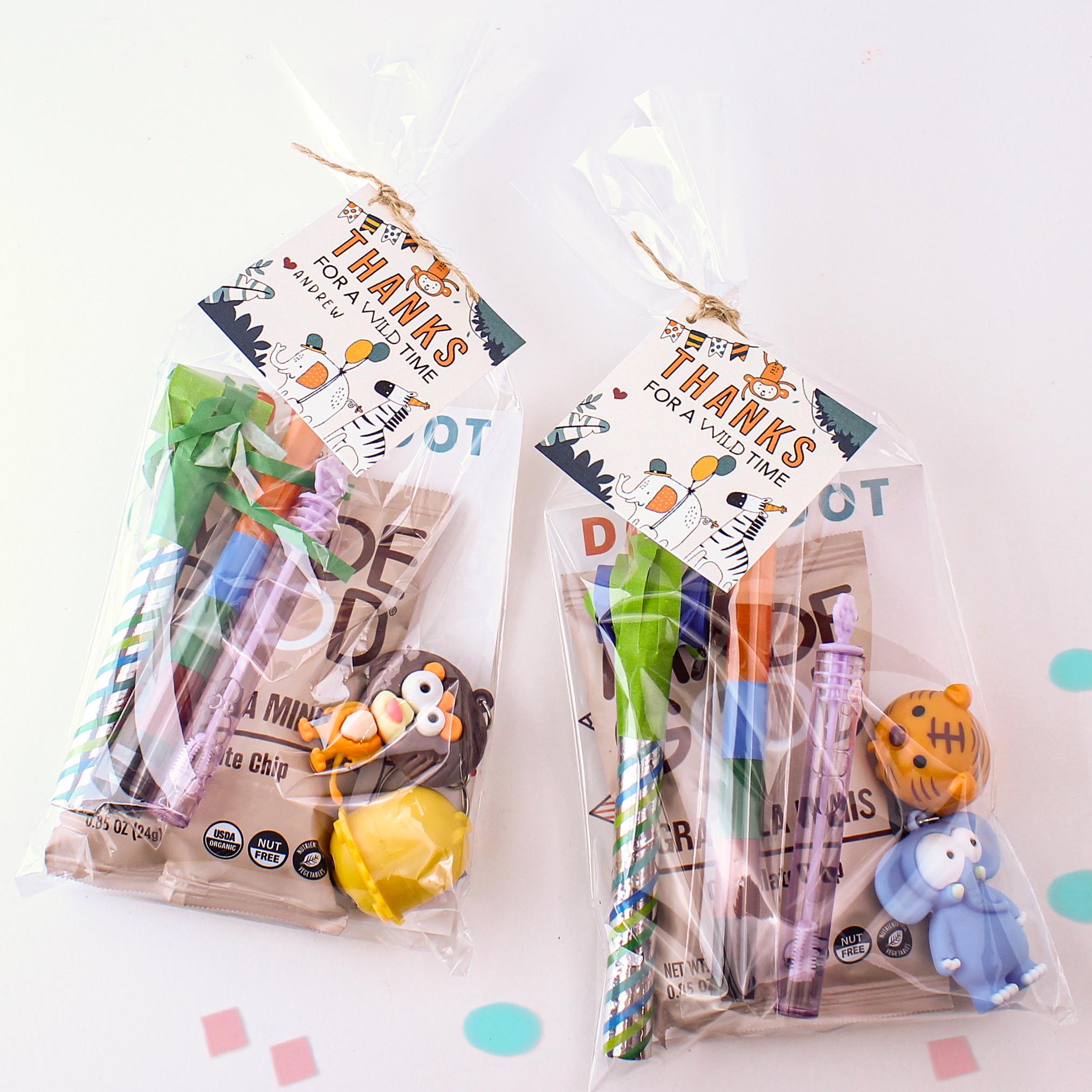Safari Animal Party Favor Bag: Kids Birthday Jungle Theme