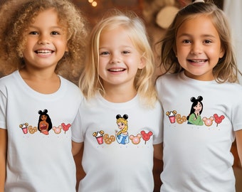 Geschenk für benutzerdefinierte Prinzessin Shirt, Disney Prinzessin Shirt, Disney Geburtstag Shirt, Geschenk für Prinzessin Kinder Shirt, Geschenk Disney Mädchen T-Shirt, Geschenk für Kinder