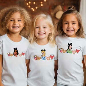 Gift for Custom Princess Shirt,Disney Princess Shirt,Disney Birthday Shirt,Gift for  Princess Kids Shirt,Gift Disney Girl Tee,Gift for Kids