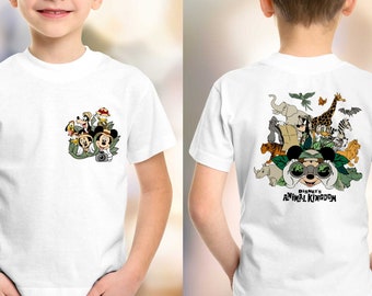 Mickey and Friends Safari Shirt, Two-sided Disney Animal Kingdom Shirt, Disney Family Safari Trip Shirt, Animal Kingdom Shirt, Disney Trip