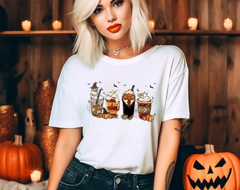 Latte Coffee Halloween Witch School Shirt, Witch School Shirt, Halloween Shirt, Latte Tee, Halloween Coffee Tee, Witch Shirt, Halloween Gift