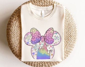 Farbenfrohes Disney Schloss Shirt, Minnie Shirt, Disney Familien Urlaub Shirt, Disneyland Shirt, Disney Trip Shirt, Disney World Shirt, Bestfriend T-Shirt