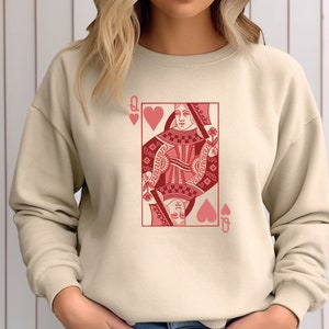 Camiseta de la Reina de Corazones, regalo para el Día de la Madre, sudadera de San Valentín, camiseta gráfica retro bohemia vintage, Alicia en el país de las maravillas feminista, regalos de San Valentín