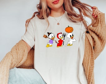 90s Halloween Sweatshirt, Retro Halloween Ducks Shirt, Halloween Cartoon Sweatshirt, Spooky Season Shirt, Duck Sweater, Halloween Shirt