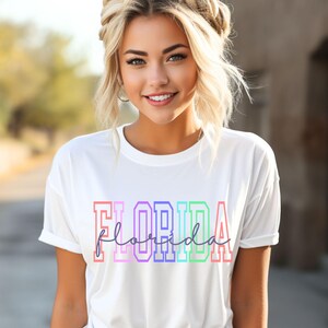 Vintage Retro Florida Shirt, Vintage Inspired T-shirts, Florida Graphic Tee, Retro Tee Shirt, Sunshine State,Boho Holiday Shirt,Sunshine Tee
