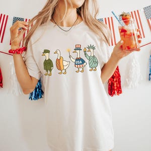 Funny 4th Of July Ducks Shirt, American Goose Tee, Funny for Independence Day Tee, Patriotic USA Tee, Patriotic Goose Shirt,Gift for Freedom