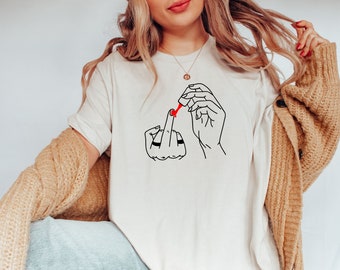 Organic Cotton, Feminist T-Shirt, Feminism Shirt, Nail Polish T-Shirt, Gift for Girl, Gift for Bestfriend, Trendy Shirt, Gifts for Her