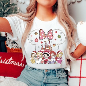 Disney Prinzessinnen Weihnachten Sweatshirt, Disney Weihnachten Shirt, Disney Mädchen Passendes Weihnachten T-Shirt, Mädchen Disney Reise Pullover