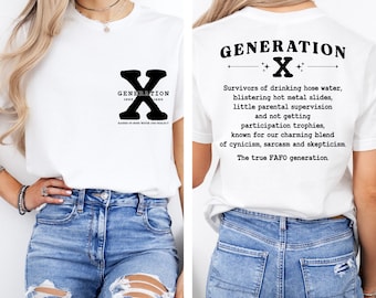 Gen X Shirt, Generation X Shirt, Raised on Hose Water and Neglect Nostalgia Shirt, 1980 Birthday Gift