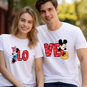 Disney Couple Gifts, Couple Shirt, Minnie and Mickey Matching Couple Shirt, Minnie Shirt, Mickey Shirt. Disney Shirt,Valentine's Day T-Shirt