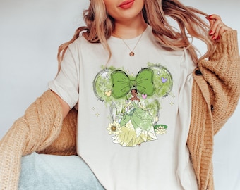 Disney Princess Tiana Shirt, Black Princess and Frog Tee, Tiana Mini Ears Shirt, Magic Kingdom Sweatshirt,Princess Castle T-Shirt,Disney Tee