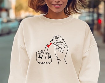 Organic Cotton, Feminist T-Shirt, Feminism Sweatshirt, Nail Polish T-Shirt, Gift for Girl, Gift for Bestfriend, Trendy Shirt, Gifts for Her
