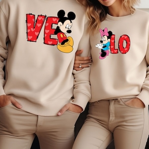 Bluza z prezentami dla par Disney, koszulka dla par Minnie i Mickey, koszulka Minnie, koszulka Mickey, koszulka Disney, koszulka walentynkowa