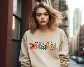 Sudadera original de Disneyland, camiseta de Mickey Disneyland, camiseta de Mickey y sus amigos, camiseta de Disneyland, camiseta de Disney para mujer y hombre, camiseta de moda