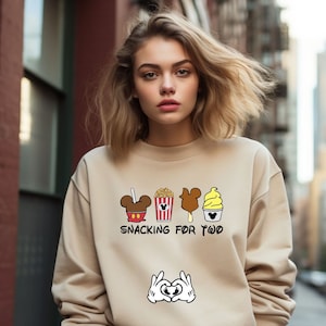 Disney Vacation Sweatshirt, New Mom Shirt, Snacking For Two Pregnancy Announcement Sweater, Disney Shirts For Women, Funny Mom to be T-Shirt