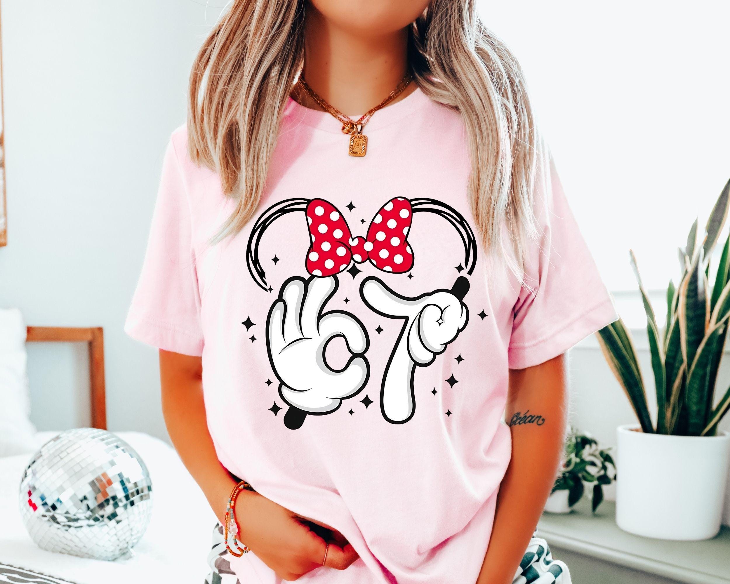 Disney Mickey and Minnie Six Seven Meme Shirt, Funny Number Six