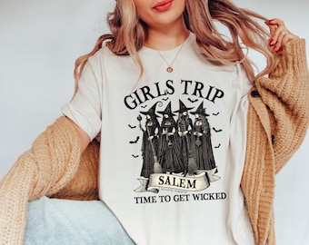 Girls Trip Salem Sweatshirt, Halloween Shirt, Retro Halloween T Shirt, Halloween Witch Sweatshirt, Salem Massachusetts, Salem Witch