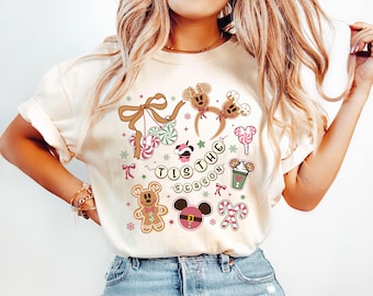 Mickey and Minnie Gingerbread Christmas Shirt, Disney Christmas Tis The Season Sweatshirt, Disneyland Christmas Sweater, Christmas Party