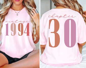 Classic 1994 Shirts For Women, Vintage 30th Birthday Year Number TShirt For Him, 30th Milestone Best Friend Bday Gift For Her, 30 Bday Shirt