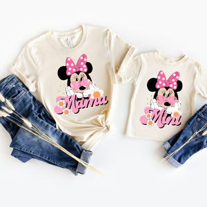 Disney Minnie Mama Mini Sweatshirt, Disney Mama and Mini Shirt, Disney Family Matching T-Shirt, Mini Mouse Mom Tee, Mother&#39;s Day Shirt, Gift