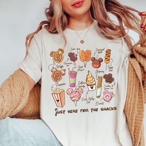 Just Here For The Snacks Shirt, Mickey And Friends T-Shirt, Disney Snacks Sweater, WDW Family Trip Tee, Disney Food Shirt, Disney Vacay Mode