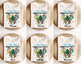 Camiseta personalizada de Natal da Disney para a família em 2024, Camiseta de Natal da Disney, Camiseta combinando para a família no Natal, Camiseta "Muito Feliz Natal" da Disneyland