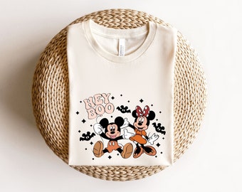 Camiseta de Halloween de Mickey y Minnie, camiseta a juego de Halloween, camiseta de pareja de Disney, camiseta de Halloween para niños pequeños y bebés, regalo para novias.