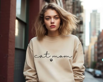 Cat Mom Sweatshirt, Cat Mom T-Shirt, Mothers Day T-Shirt, New Cat Mom Gift, Mothers Day Gifts, Proud Kitty Mama Shirt, Mom Shirt, Mom Gifts