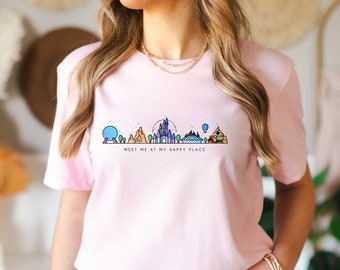 Meet Me at My Happy Place Shirt, Disney Family Disney Vacation