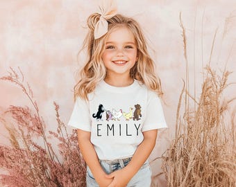 Personalized Little Bear Shirt, Cute Animal Friends Shirt, Daughter Gift Shirt, Animal Lover Shirt,Animated TV Show Shirt,Kids Toddler Shirt