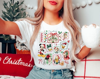 Retro Disney Santa Mickey and Friends Shirt, Mickey's Very Merry Christmas Party Shirt, Disneyland Family Matching Trip Shirt