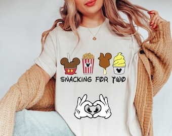 Pregnancy Announcement Shirt, Disney Vacation Shirts, Snacking For Two Pregnancy Announcement Shirt,Disney Mom Shirts,Funny Mom to be  Shirt