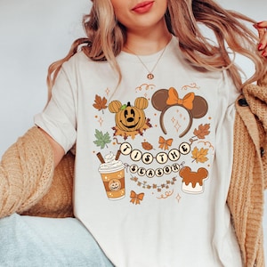 Tis the Season Shirt, Coquette Bow Disney Castle Halloween Shirt, Disney Fall Sweatshirt,Mickey Pumpkin Shirt,Halloween Gift,Family Matching