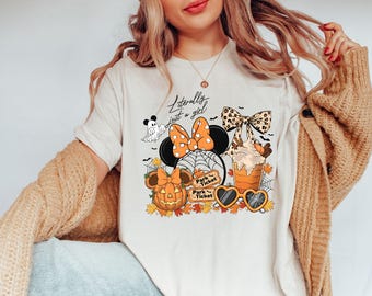 Disney Literally Just A Girl Halloween Shirt, Minnie Bow Coffee Tee, Disney Pumpkin Fall Tee, Disneyland Halloween Tee, Disney Girl's Trip