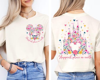 Glücklichster Ort auf Erden Shirt, Magic Kingdom Shirt, Disney Schloss Sweatshirt, Mickey Mouse Shirt, Disney World Trip Shirt, Magic Castle Tee