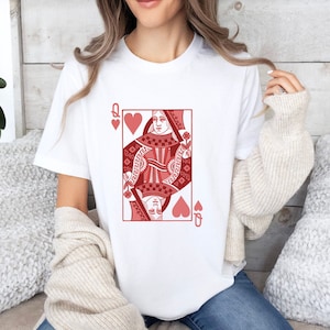 Camiseta de la Reina de Corazones, regalo para el Día de la Madre, camiseta de San Valentín, camiseta gráfica retro bohemia vintage, camiseta feminista de Alicia en el País de las Maravillas, regalos para ella