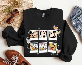 Vintage Disney Mickey Polaroid Sweatshirt, Mickey and Friends Shirt, Disneyland Sweatshirt, Disneyworld Shirt, Disney Family Shirts, Disney