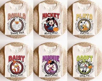 Disney Characters Checkered Halloween Shirt, Mickey and Friends Halloween Shirt, Mickey's Not So Scary Halloween Party, Disney Halloween Tee